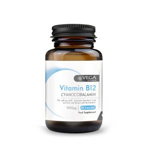 Vitamin B12 30 capsules bottle