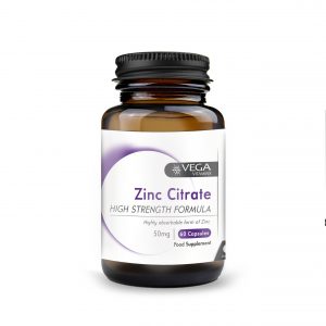 Zinc Citrate 60 capsules bottle